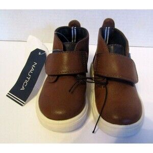 Nautica Chukka Boots NWT Toddler Tan Brown Leather Kids Style KA5312P Size 5